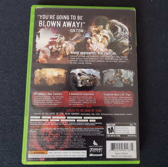 🎮 Gears of War 2 Xbox-360 Game 🎮 - Picture 3 of 7